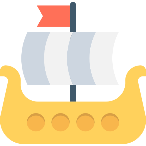 Лодка Flat Color Flat иконка