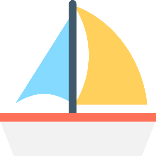 Sailboat Flat Color Flat icon