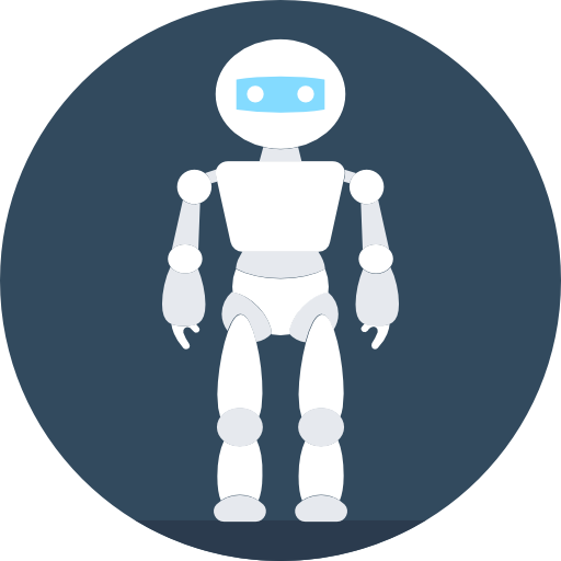 Robot Flat Color Circular icon