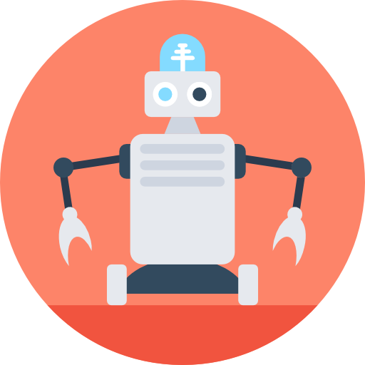 roboter Flat Color Circular icon