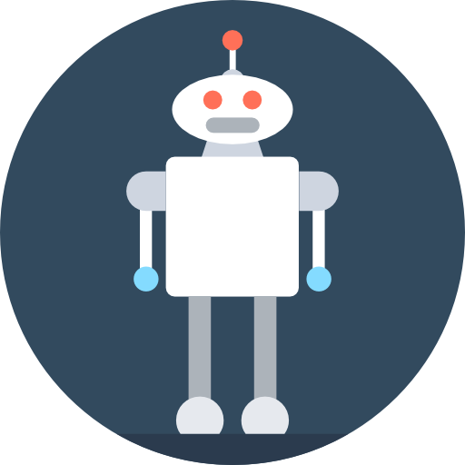 Robot Flat Color Circular icon