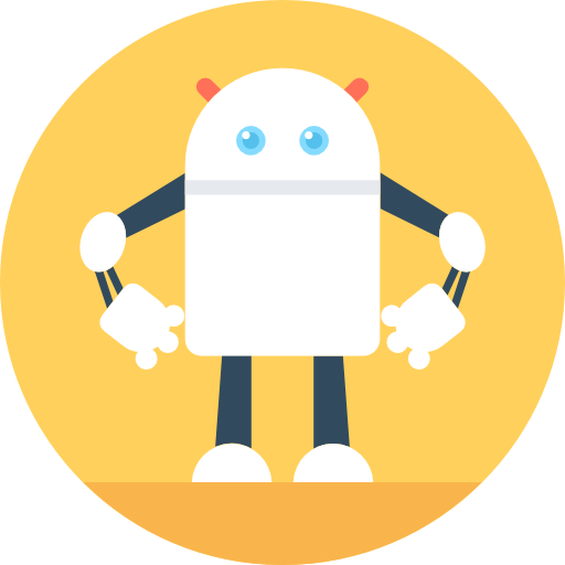 Robot Flat Color Circular icon