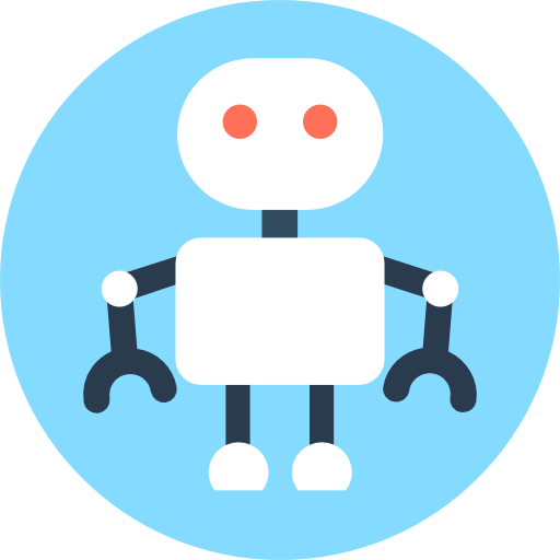 robot Flat Color Circular ikona