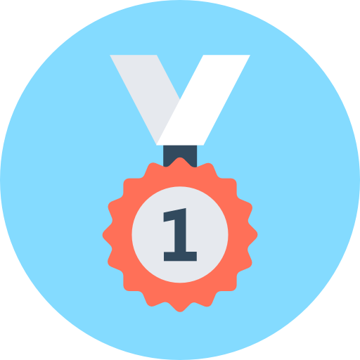 medalla Flat Color Circular icono