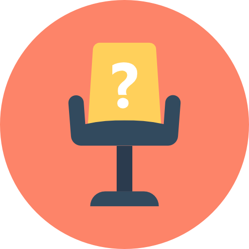 krzesło biurowe Flat Color Circular ikona