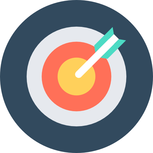 objetivo Flat Color Circular icono