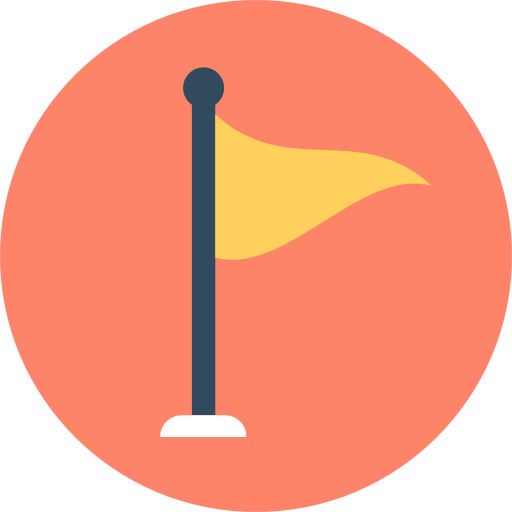 bandera Flat Color Circular icono
