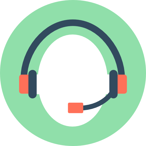 telemarketer Flat Color Circular icon