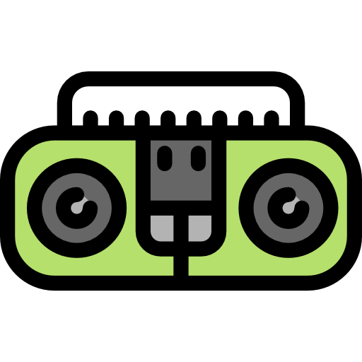 Boombox Detailed Rounded Lineal color icon