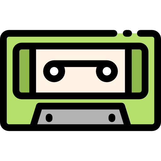 Cassette Detailed Rounded Lineal color icon