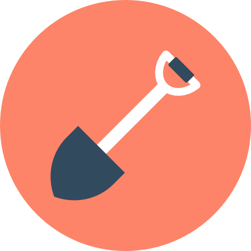 Shovel Flat Color Circular icon