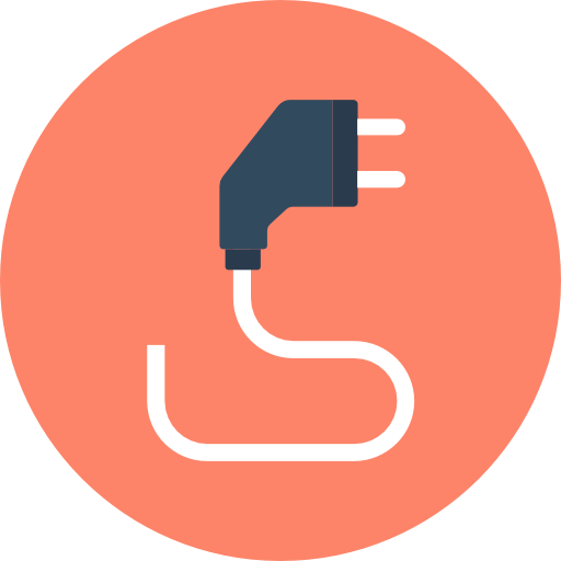Plug Flat Color Circular icon