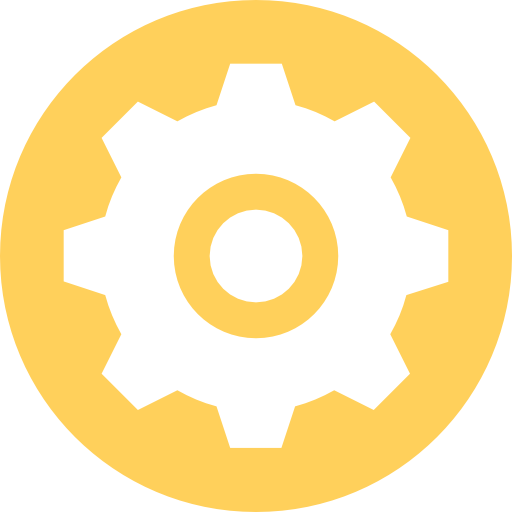 configuraciones Flat Color Circular icono