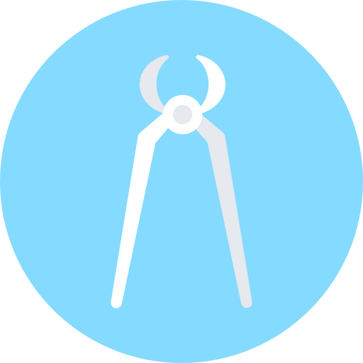 Pliers Flat Color Circular icon
