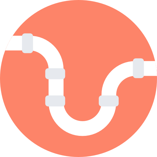 rury Flat Color Circular ikona