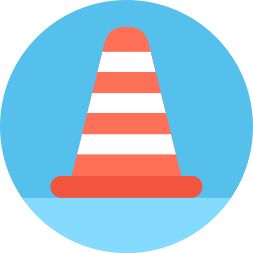 Cone Flat Color Circular icon