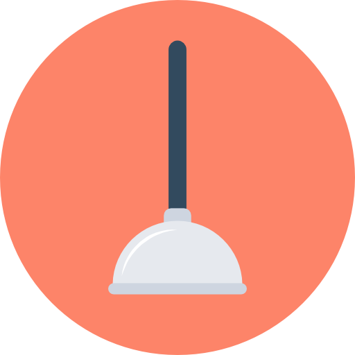 Plunger Flat Color Circular icon