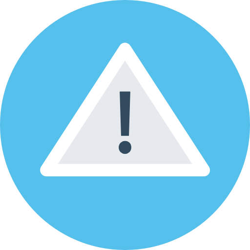 Warning Flat Color Circular icon