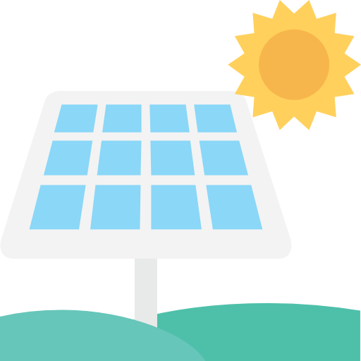 pannello solare Flat Color Flat icona