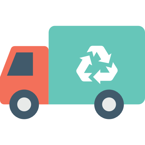 Garbage truck Flat Color Flat icon
