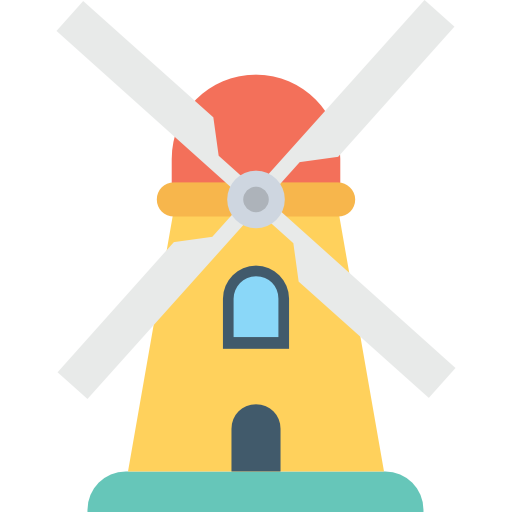 Windmill Flat Color Flat icon