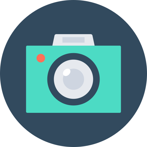 caméra Flat Color Circular Icône