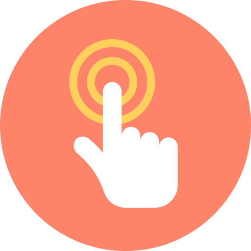 hand Flat Color Circular icoon