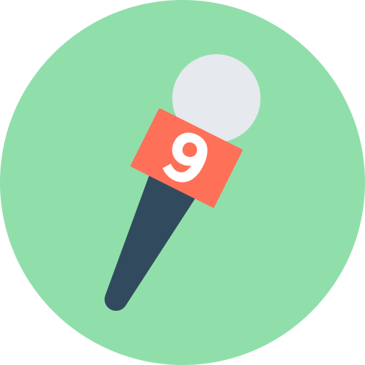 mikrofon Flat Color Circular ikona