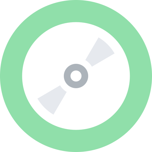 disco compacto Flat Color Circular icono
