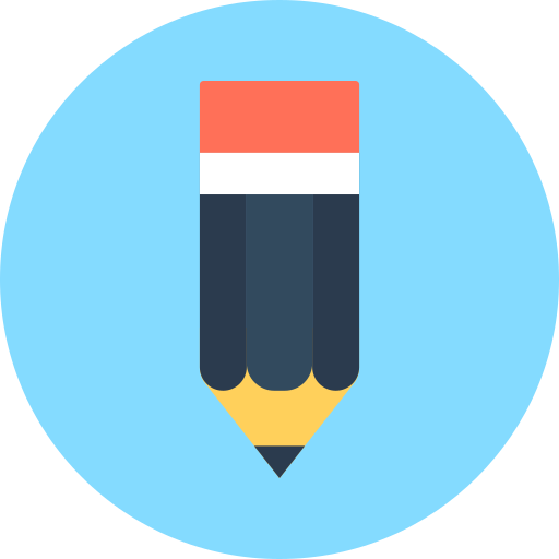 ołówek Flat Color Circular ikona