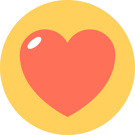 Сердце Flat Color Circular иконка