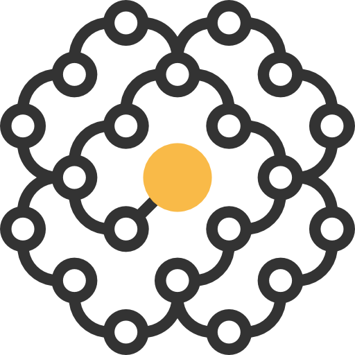 繋がり Meticulous Yellow shadow icon