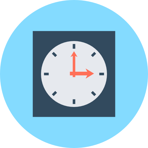 reloj Flat Color Circular icono