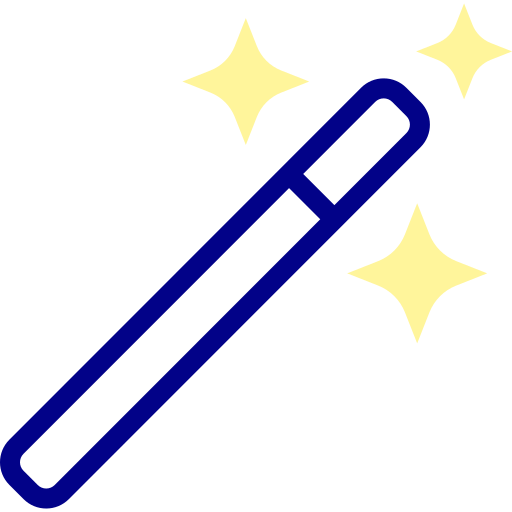 마법의 지팡이 Detailed Mixed Lineal color icon