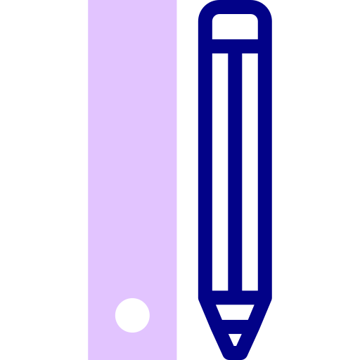 연필 Detailed Mixed Lineal color icon