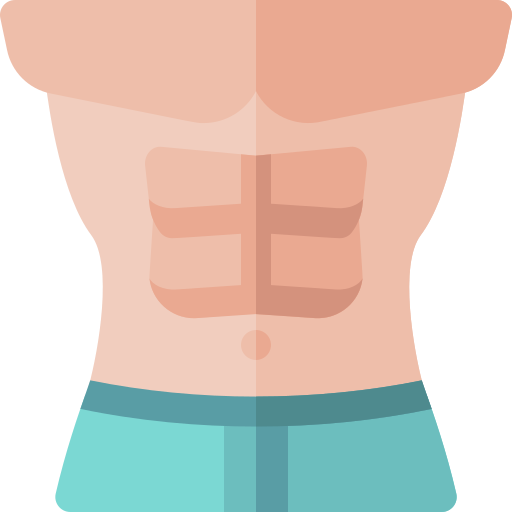 abdominal Basic Rounded Flat Ícone