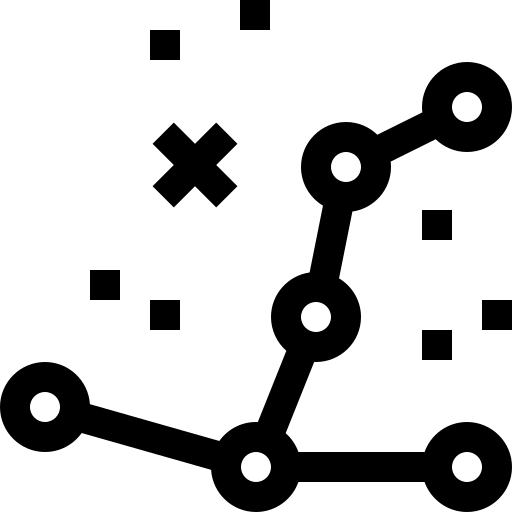 sterrenbeeld Basic Straight Lineal icoon