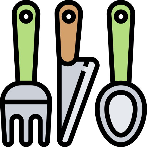 cuchillería Meticulous Lineal Color icono