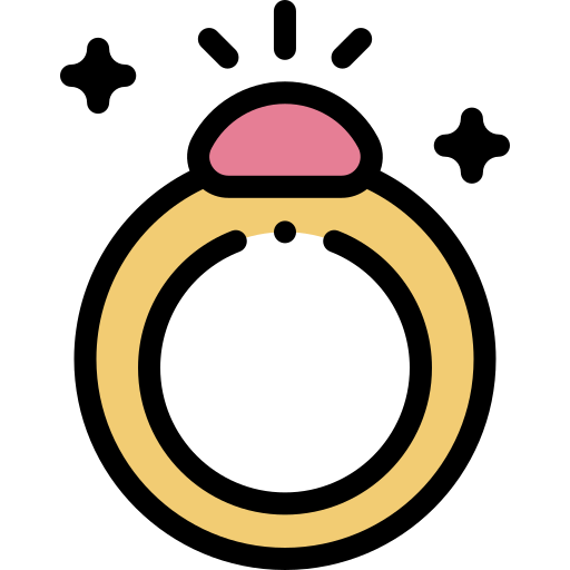 指輪 Detailed Rounded Lineal color icon
