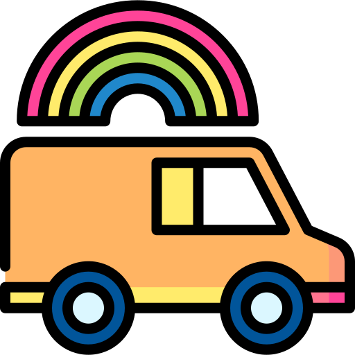 배달 트럭 Special Lineal color icon