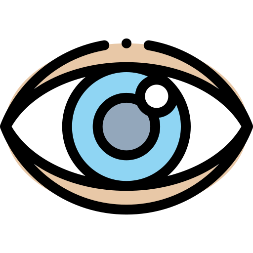 Eye Detailed Rounded Lineal color icon