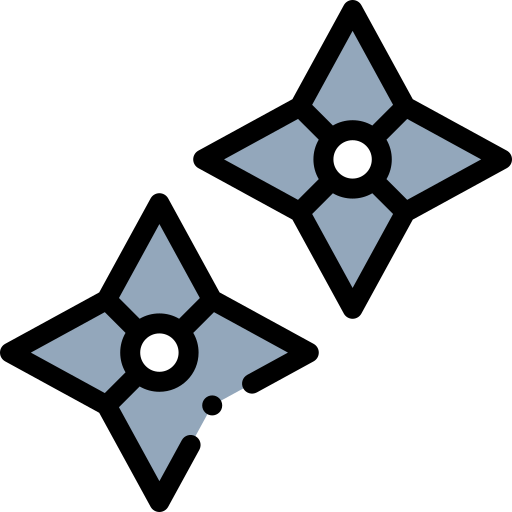 Shuriken Detailed Rounded Lineal color icon
