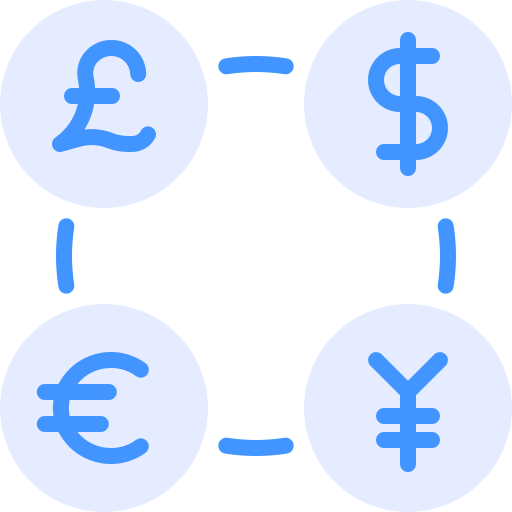 geld wisselen Generic Flat icoon