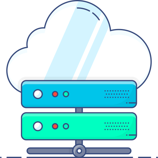 server cloud Generic Outline Color icona