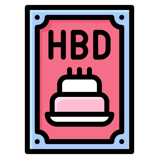 생일 카드 Generic Outline Color icon