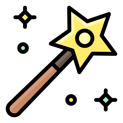 마법의 지팡이 Generic Outline Color icon