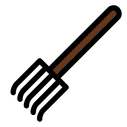 tenedor de jardín Generic Outline Color icono
