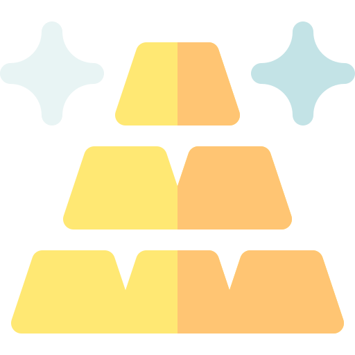 złoto Basic Rounded Flat ikona