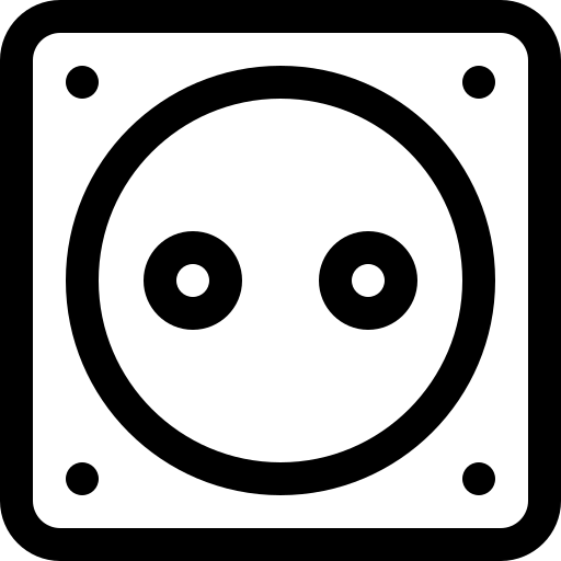 stopcontact Basic Rounded Lineal icoon