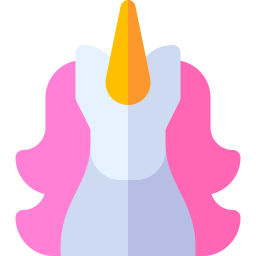 unicornio Basic Rounded Flat icono